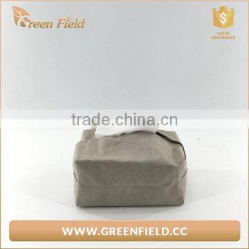 Water resistant grey kraft paper tissue case,2017 new style grey paper tissue case