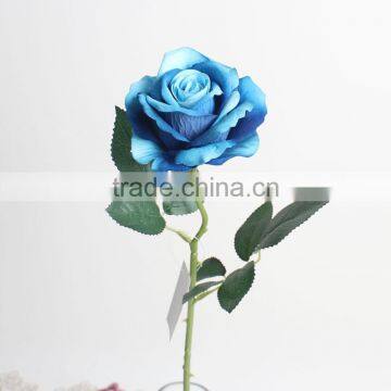SJ11001210 Single Real Touch Rose Vintage Silk Flowers Rose photo-5