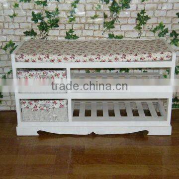 Home Decor Wooden Shoe Rack, Wooden Footstool,wooden Shoes Shelf photo-5