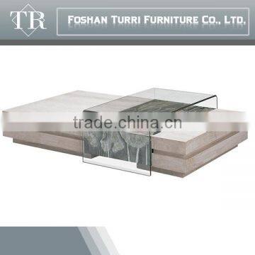 Modern Luxury White Natural Travertine Tea Table For Home Center photo-6