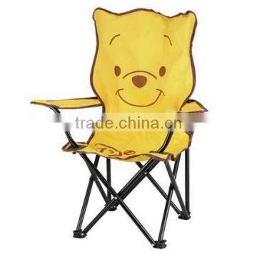 Cartoon design kids foldable beach chair with armrest