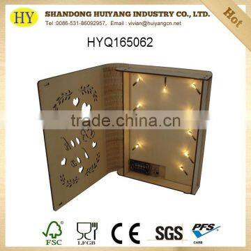 Laser Engraving Wooden Led Lantern Christmas Decoration Led Lantern photo-2