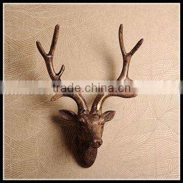 European Style Wall Decoration Resin Wall-mounted Deer Head for Sale