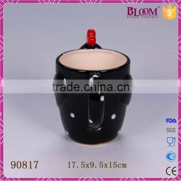 Black Rooster Ceramic Coffe Mug photo-3