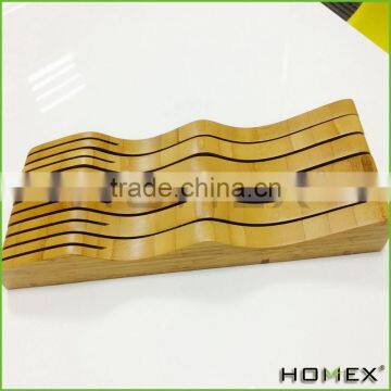 Bamboo knife storage holder wholesale Homex BSCI/Factory