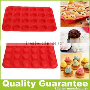 24 holes mini round silicone Muffin Pan easy cake mold microwave oven cake pan cookie pan