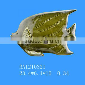 glazed ceramic fish animal figurines for wholesale