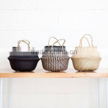 Small size and cheap seagrass woven belly basket