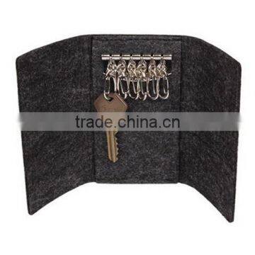 high quality eco new products polyester felt personalized custom hotel wall metal car compact key smart holder manufacturer OEM