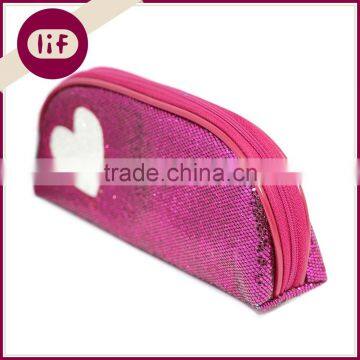 Fancy Glitter Pencil Bag, With Heart Glitter Pencil Bag, Shinning Pencil Bag photo-2