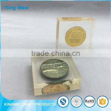 High Quality Custom Paper Weight Acrylic Coin Display photo-3