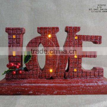 Resin Chritsmas Decoration Led Letter Lights