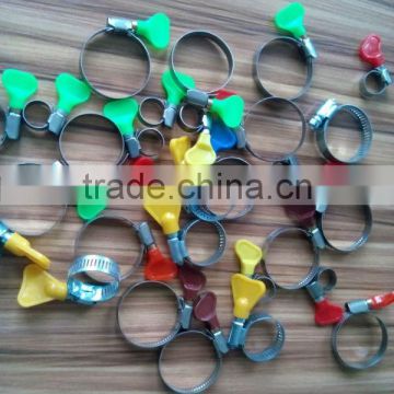 nylon rope clamps/stainless steel spring clip/metal spring hose clamps