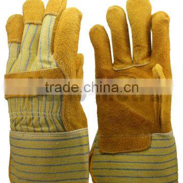 NMSAFETY yellow leather gloves