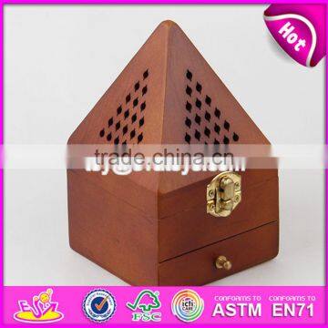 2017 Hot sale antique pyramid design wooden incense furnace W02A258-S