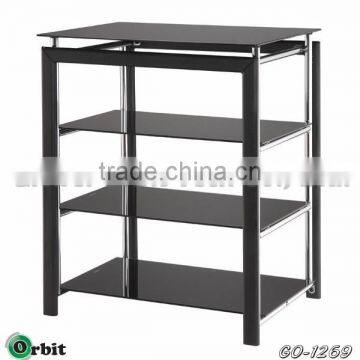 High Quality Stainless Steel and Tempered Glass tv Stand photo-4