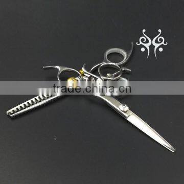 Zhangjiagang Barber Scissor With Jewelled Click Adjust Tension Screw photo-3