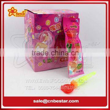 Hot Sale Halal Whistle Pop Lip Shape Light Up Lollipop