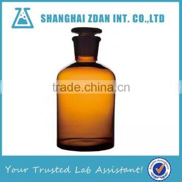 250ml Narrow Mouth Amber Glass Chemical Reagent Bottles With Ground-in Glass Stopper For Lab