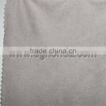 Gray elastic suede fabric