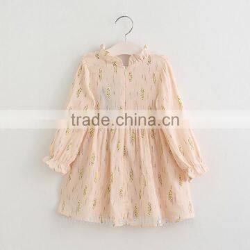 Baby's and Kids Clothing Wholesale Beautiful Girls Casual Flower Printing Ruffle Dresses photo-2