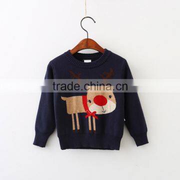 New Coming O Neck Kids Knitting Patterns Jacquard Christmas Sweater photo-4