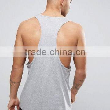 Cheapest High Quality New Design Summer Cool Custom Grey Color Gym Wear Comfortable Cotton Polyester Casual Men's Sport Vest photo-2
