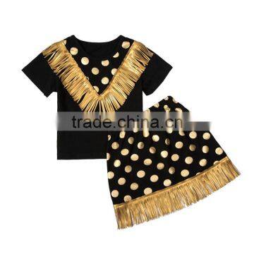 2016 Wholesale Kids Clothing Kids Wear Polka Dot Pettiskirt Set With Vintage photo-4