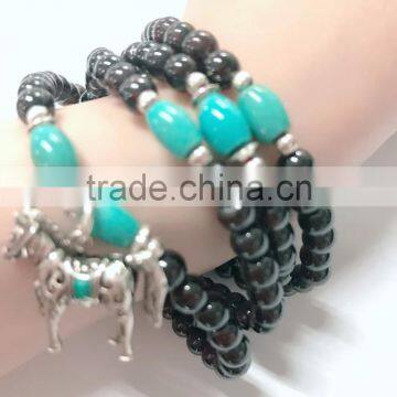 Wholesale Natural Silver Garnet Turquoise Beaded Necklace photo-4