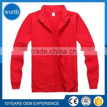 Custom Fleece Zipper Jacket Sweatshirt Without Hood