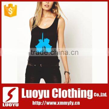 ladies fancy sleeveless tops knit tank top for girls