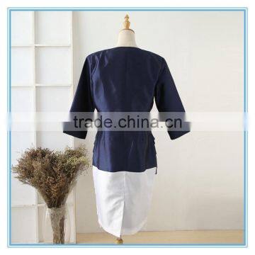 Hot Sales Shantung Lacer Cutting Design Prom Bolero Dress Suits For Lady photo-3