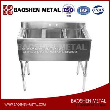 3 Compartment Stainless Steel Commercial Underbar Sink photo-2