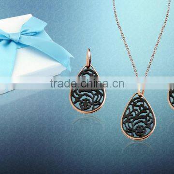 Rose Gold Plated Latest Design Party Pendantsets photo-4