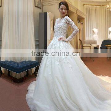 Custom Made White See Through Women Wedding Dress Empire Vintage Floor Length Princess Party Dress YDYS15B0201