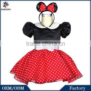 Fashion Cartoon Mouse Costume With Ears and Mini Skirt Easter Outfits New Model Children Girl Halloween Cosplay Fancy Dress