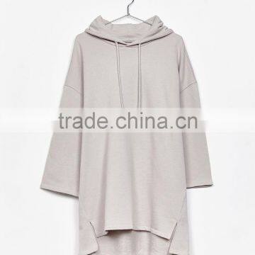 2017 Custom New Arrival 3/4 Sleeve Oversized Hoodie photo-5