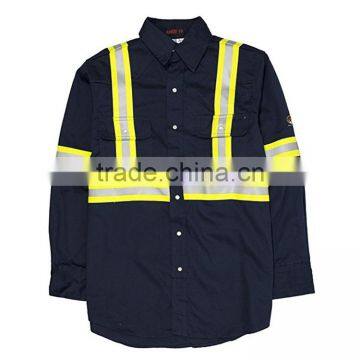 Cheap Wholesale Long Sleeve Safety Reflective Work Uniform Shirt