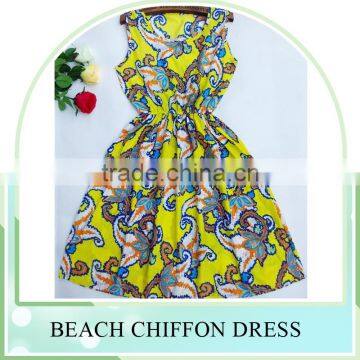 china factory wholesale price washable custom bohemian printed chiffon dress women printed fabric for dress