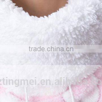 Popular Long Style Design Cute Girls and Women's Coral Fleece Night Skirt Hearted Bathrobe and With Round Collar photo-5