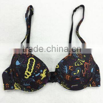 Young Sexy Lady Very Hot Printing Padded Bra New Design OEM Facory photo-2