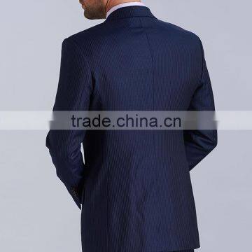 Bospoke Slim Fit Blue Latest Design Coat Pant Men Suit photo-3