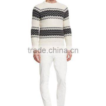 Crew Neckline Fashion Mens Sweater 2017 Pullover Men Wholesale Fitted Rib Sweater photo-3