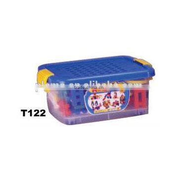 130pcs Wisdom PE blowing building block with bucket set