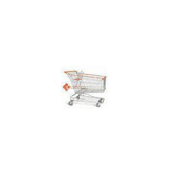 210L Large Wire Metal Supermarket Grocery Shopping Cart Zinc Plated