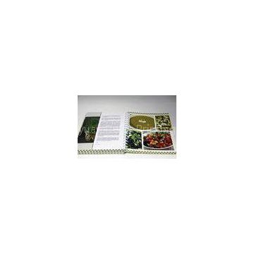 Custom Eco - friendly spiral binding calendar Cookbook Printing Services matt lamination