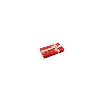 Square Recycled Red Cardboard Gift Boxes / Empty Chocolate Gift Boxes