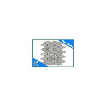 Polishing Wooden Grey Long Hexagon Marble Tile / Natural Stone Mosaics for Wall or Floor