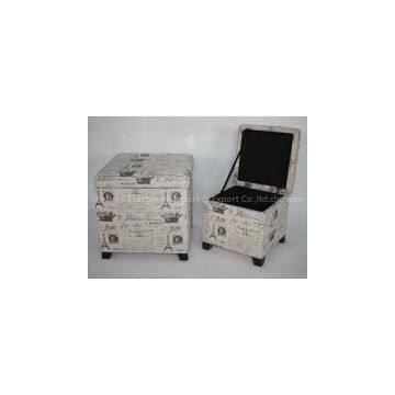 Fabric Home Decor Storage Ottoman