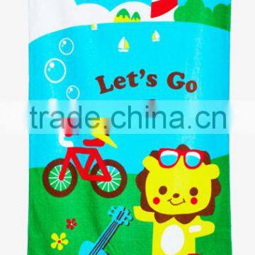 China Factory Custom Vivid Cartoon Velour Print Cotton Beach Towel photo-2